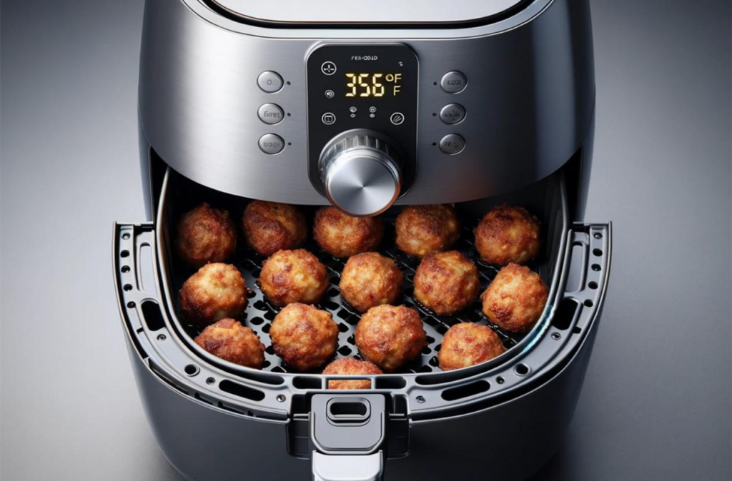 Air Fry the Meatballs