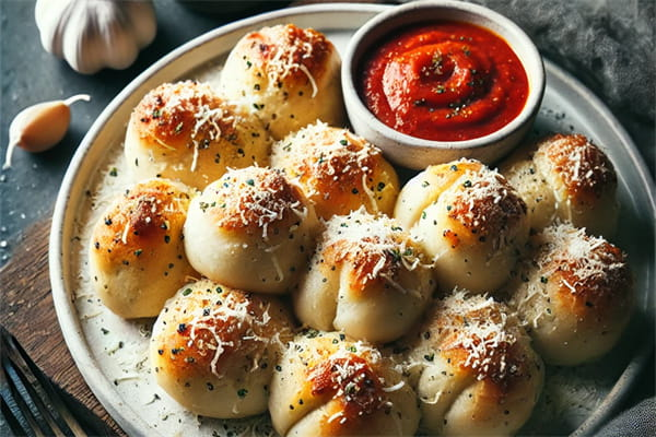 Cook the garlic knots in the air fryer basket